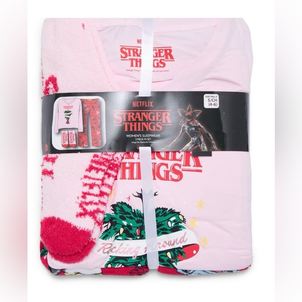 Netflix Pink Stranger Things Pajama Set